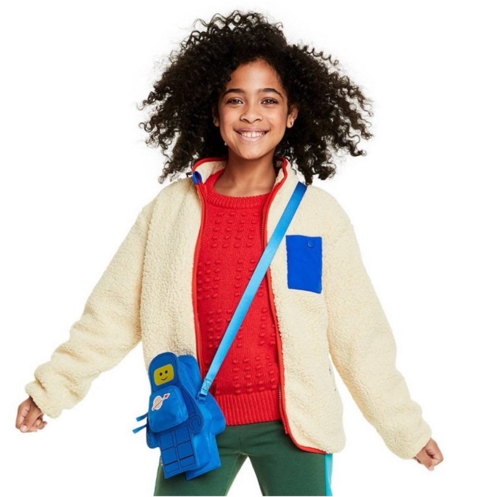 Lego x Target Youth Kids Contrast Pocket Sherpa Jacket Cream XL